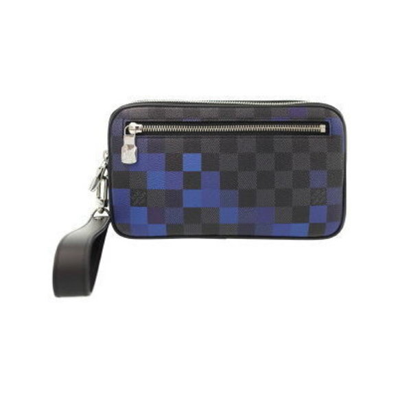 Louis Vuitton Damier Graphite Black Alpha Clutch Shoulder Bag - Picture 1 of 8